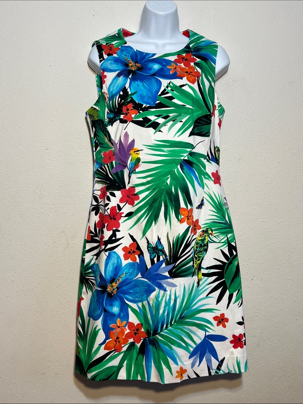 Etcetera Tropical Floral Mini Dress Vacation Beach Size 8